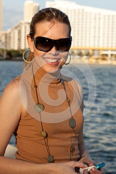 Attractive Woman along the Bay
