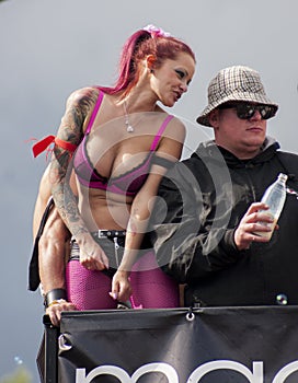 Attractive woman, during Christopher Street Day Parade