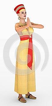 Attractive woman in Cleopatra costume