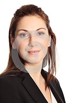 Attractive woman with clipboard closeup