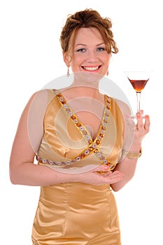 Attractive woman with cocktail