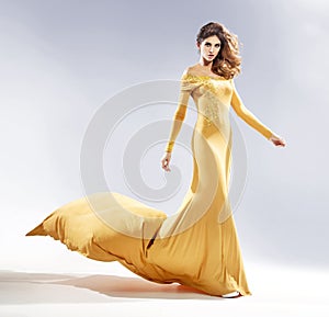 Attractive woman dressed in a evening gown