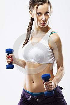 Attractive Woman Lifting Weights