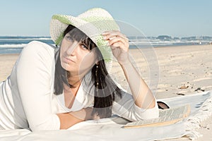 Attractive woman relax on the beach