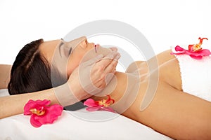 Attractive Woman Relaxing Spa