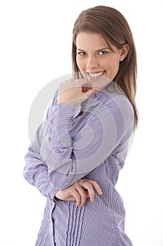 Attractive woman smiling confidently photo