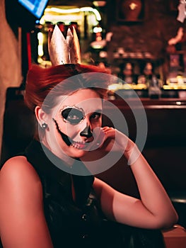 Skull make up.