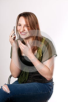 Attractive woman talking on the phone