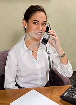 Attractive woman on the telephone