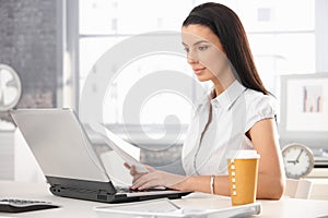 Attractive woman at work