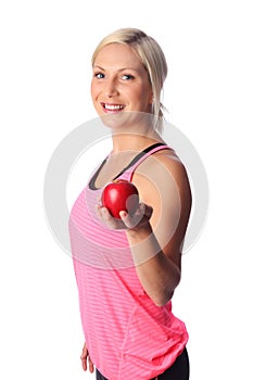 Attractive woman working out