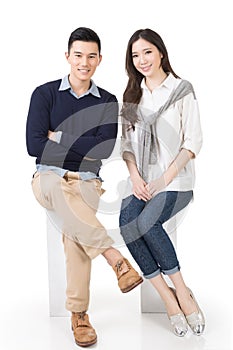 Attractive young Asian couple
