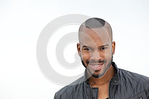 Attractive young black man smiling