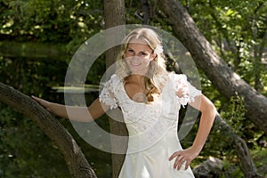 Attractive young blond bride