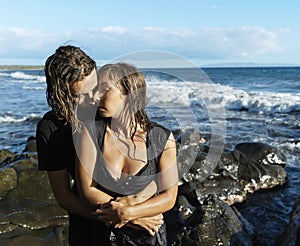 Attractive Young Couple Embracing