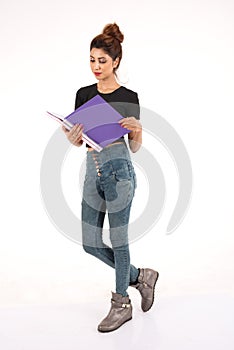 Attractive young female student