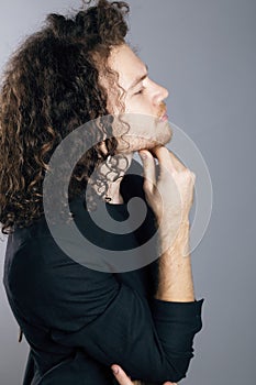 Young ginger man studio portrait