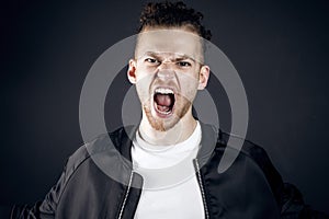 Young ginger man studio portrait