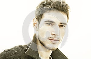 Attractive young man's headshot outdoor