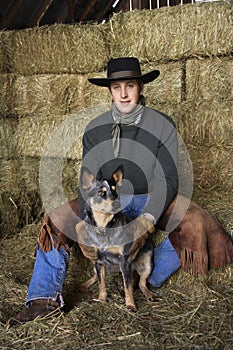 Attractive Young Man Wearing Cowboy Hat