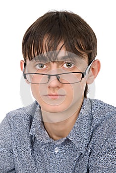 Attractive young man wearing glasses