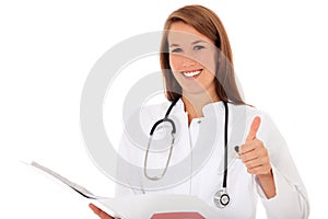 Attractive young med stud thumbs up