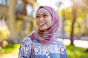 Attractive young modern woman wearing a hijab