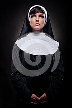 Attractive young nun