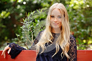 Attractive young woman portrait