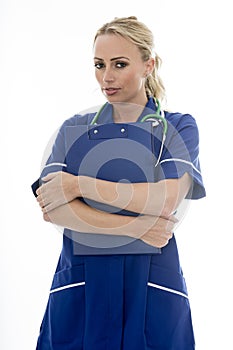 Attractive Young Woman Posing As A Doctor or Nurse
