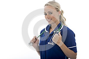 Attractive Young Woman Posing As A Doctor or Nurse