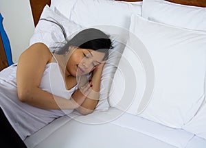 Attractive young woman sleeping