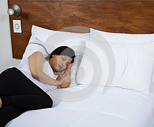 Attractive young woman sleeping