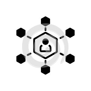 Black solid icon for Attribute, property and quality