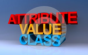 attribute value class on blue
