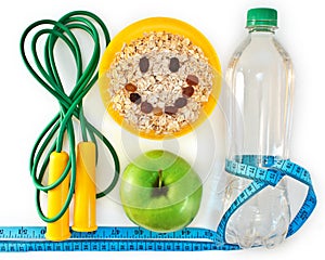 Attributes of a healthy lifestyle photo