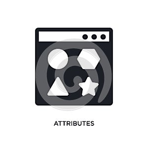 attributes isolated icon. simple element illustration from technology concept icons. attributes editable logo sign symbol design photo