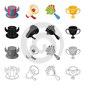 Attributes, symbols, sport, and other web icon in cartoon style. Olympics, achievements, winnings icons in set