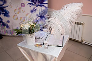 Attributes of the wedding ceremony. Wedding accessories for the ceremony