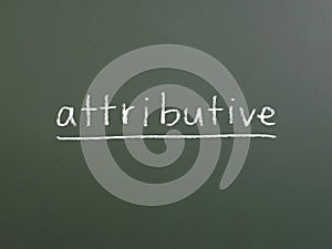 Attributive concept word
