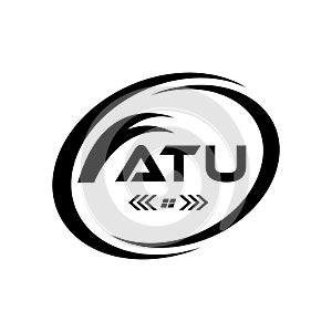 ATU letter logo Design. ATU Simple and modern monogram logo. Abstract Alphabet vector Design