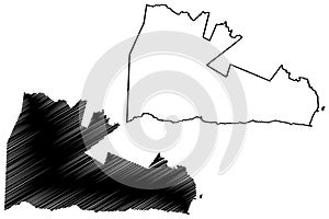 Atua District, Upolu island Independent State of Samoa, Western Samoa map vector illustration, scribble sketch Tui Atua map photo
