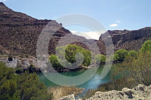 Atuel Canyon and Los Reyunos Lake in San Rafael, Mendoza photo
