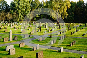 Atumn on norwegian cemetery, Norway photo