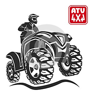 ATV All-terrain vehicle off-road design elements. photo