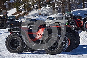 ATV with big wheels to for rent at winter