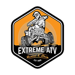ATV Extreme sport racing logo gesign