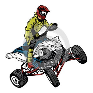 ATV moto rider