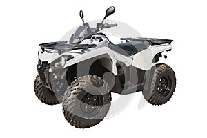 ATV quad bike or buggy car isolated on white background with clipping path