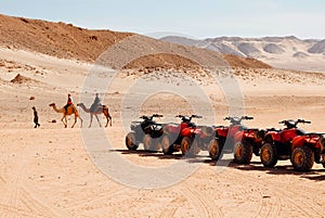 ATV quad bikes for safari in desert
